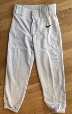 Nike Boys Youth Size M Medium Baseball Pants Youth Gray Grey Belt Loop