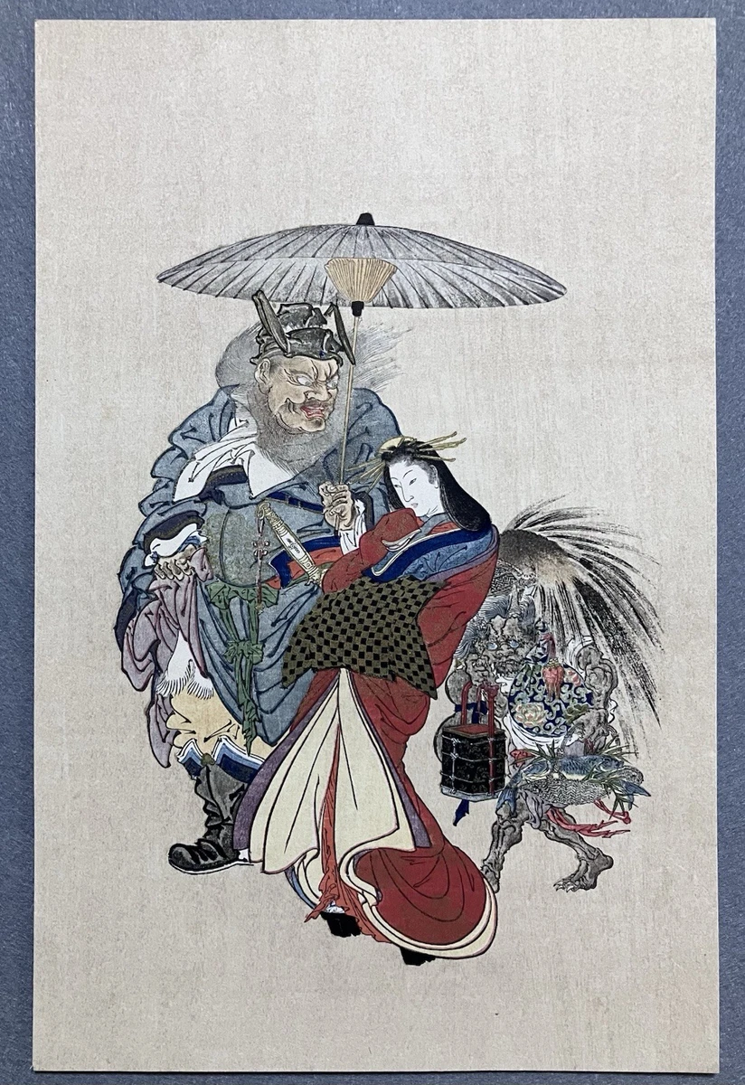 老式木刻版画古董日本版画| eBay