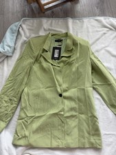 Pretty Little Thing Brand New with Tags Oversized Linen Blazer Pistachio Green