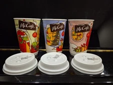 LOT (X3) 2025 The Grinch Christmas Mcdonald's McCafé M Medium Cups Canada NEW