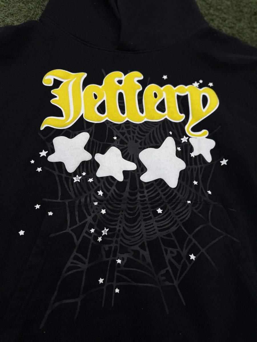 Sp5der Men's Hoodie Size Medium Black Jeffery Thug 100% Authentic
