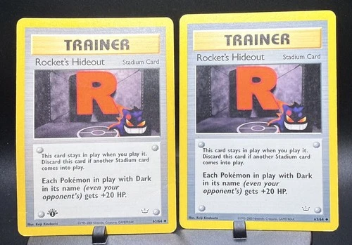 New ListingRocket's Hideout 63/64 Neo Revelation Regular- 1st Edition-Gengar Art & Base Set