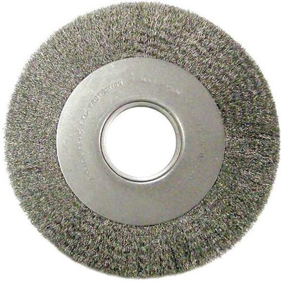 Weiler 06620 8'' Medium Face Crimped Wire Wheel .020'' Steel Fill 2'' Arbor Hole