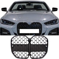 KÜHLERGRILL DIAMANT NIEREN GRILL FÜR BMW 4er G22 G23 OHNE ACC GLÄZEND SCHWARZ