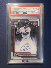 Cam Smith 2024 Bowman Draft Chrome 1st Prospect On Card Auto PSA 8 RC Astros