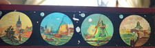 MAGIC LANTERN PROJECTION, PROJECTOR SLIDES GLASS 8 PIECES
