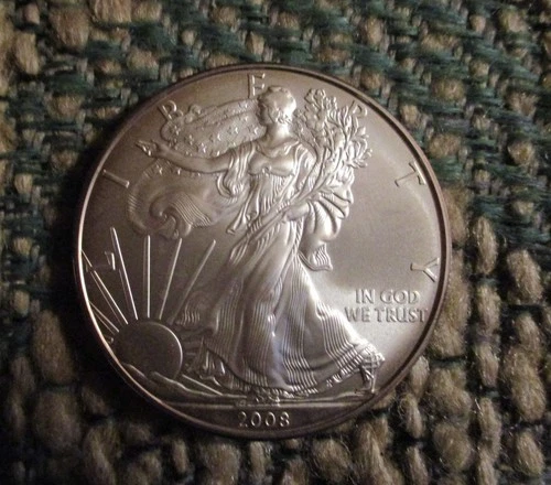 2008 - 1 Oz Silver Eagle One Dollar Coin Uncirculated