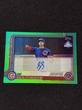 TY SOUTHISENE 2025 Topps Pro Debut GREEN CHROME AUTO #'d /99 Cubs