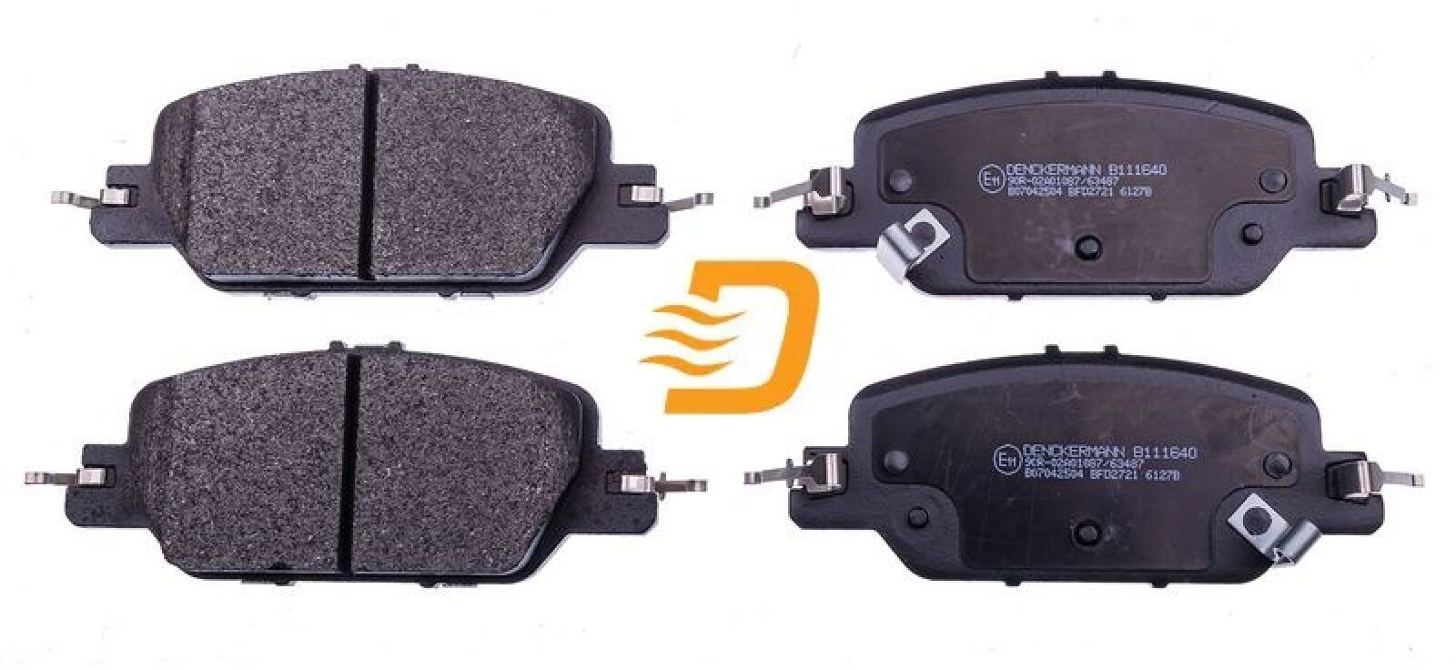 DENCKERMANN B111640 Bremsbelagsatz für Scheibenbremse Bremsbelagsatz für Honda