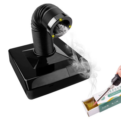 60W Soldering Iron Fume Extractor with LED Light ESD Carbon Filter Sponge Smokin