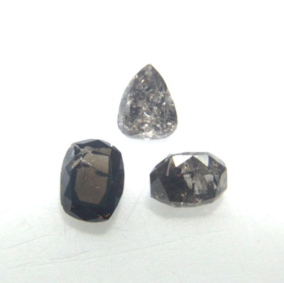 3Pcs/0.59Cts Rose Cut Diamond Natural Multi Color Mix Shape 3.72-4.06 MM Lot