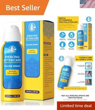 4.0 oz Sterile Saline Solution Spray - Gentle Aftercare for All Body Piercings