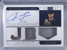 2019 Panini National Treasures Rookie Signature Names 2/99 Jake Bauers Auto nd3