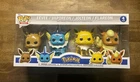 Funko Pop Pokémon Eeveelutions 4 Pack Eevee Vaporeon Jolteon Flareon NEW
