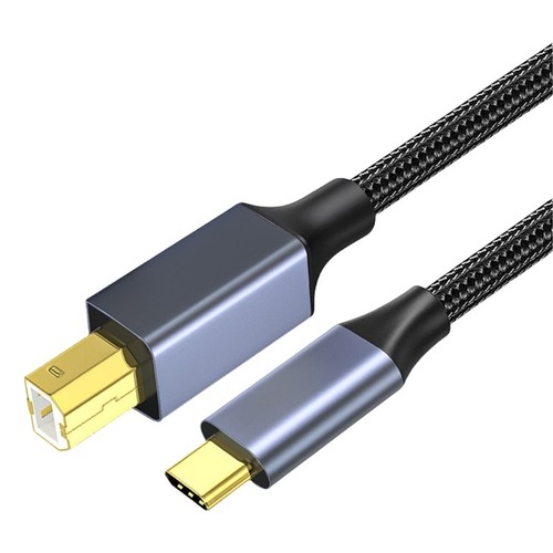 USB C Printer Cable Braided Type C Male to USB B TYPE B Male Cable Scanner Cord - Picture 3 of 13