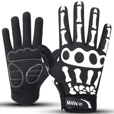 Skeleton Full Finger Cycling Gloves Breathable Anti-Slip Road Bike Sports Gloves