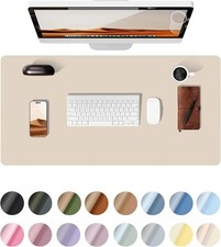 Large PU Leather Desk Pad Office Mouse Mat Non-Slip Waterproof Desk Protector