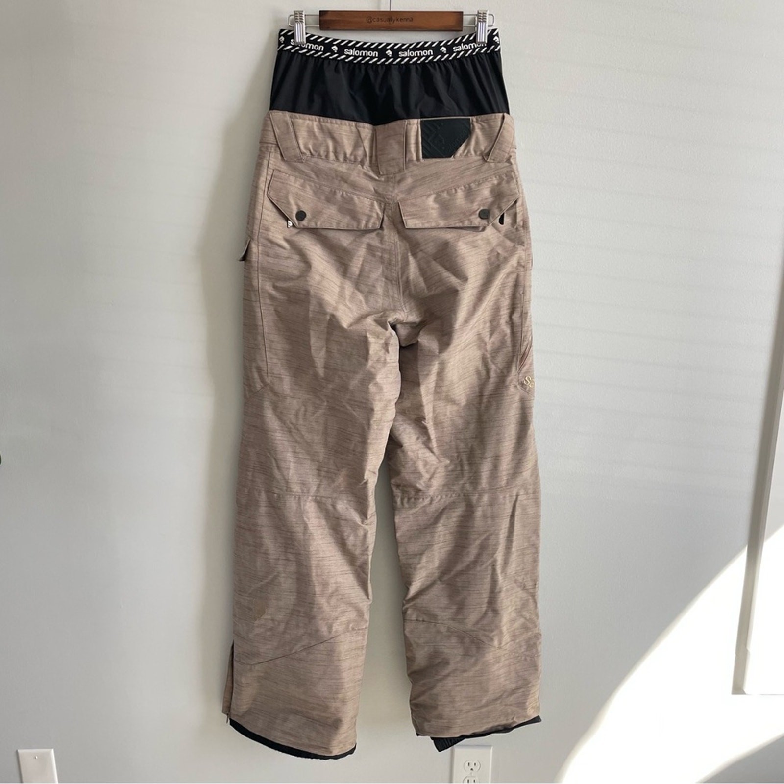 Salomon Pantalone Uomo Cadabra 2L Marrone Medio Tan Neve Inverno Snowboard Sci M