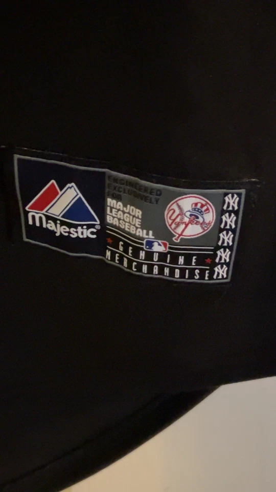 Camiseta Majestic Genuina MLB New York Yankees Derek Jeter #2 Negra Talla M Usada en Excelente Condición Foto 2 de 4