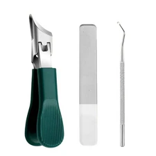 3-Piece Green Eagle Beak Nail Clipper Set – Thick Nail Clipper, Ingrown Toenail 