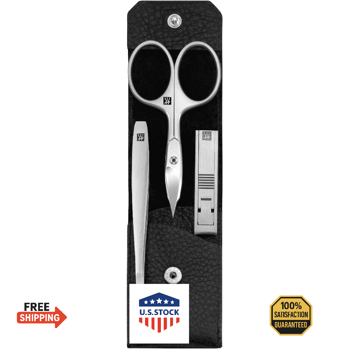 ZWILLING Beauty TWINOX 4-pc Manicure and Pedicure Set with Black