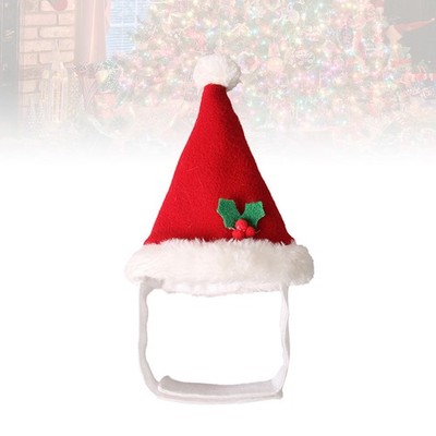Weihnachtsplüsch Hut Haustier Kopfschmuck Party Entzückende Kappe für