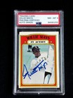WILLIE MAYS PSA/DNA ORIGINAL 1972 TOPPS SIGNED CARD #50 AUTOGRAPH AUTO HOF .