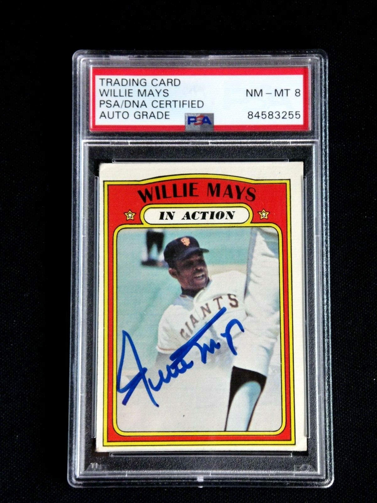 WILLIE MAYS PSA/DNA ORIGINAL 1972 TOPPS SIGNED CARD #50 AUTOGRAPH AUTO HOF .