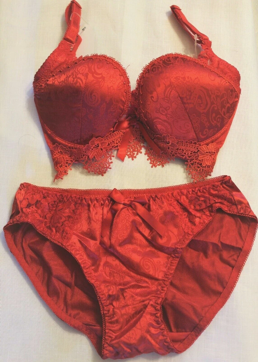 Red bra and pant set deals