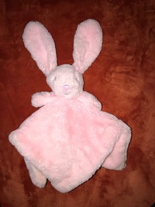 Bunny Conejo Rosa Koala Bebe Nina Manta De Seguridad Mullido Suave Juguete Sonajero Peluche Ebay