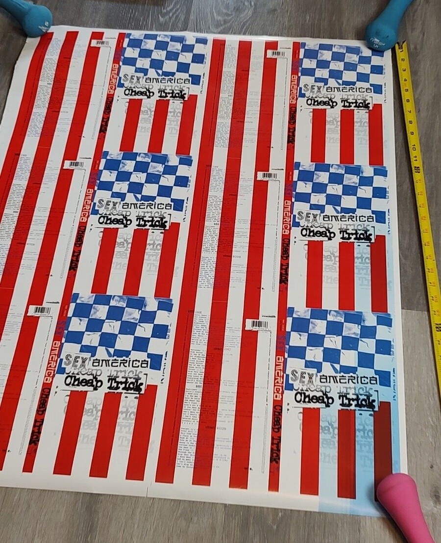 Cheap Trick Sex America Box Set Poster PROOF Promo 36 x 28 RARE HTF 1996
