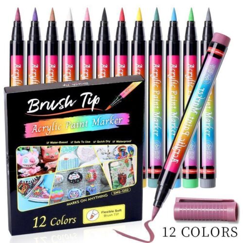 Nail Art Graffiti Pen Set 10/12/24Pcs Colorful Waterproof Drawing Painting Liner - Picture 1 of 26