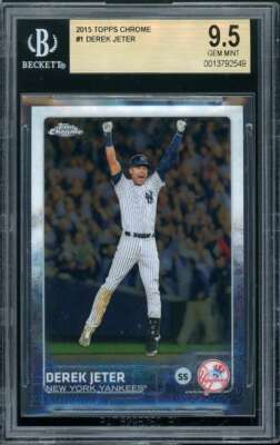 Derek Jeter Card 2015 Topps Chrome #1 BGS 9.5 | eBay