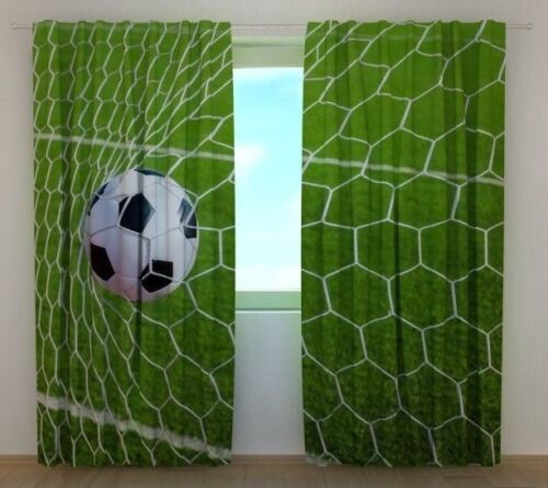 Curtain Goal Wellmira Custom Made Window Printed 3D Football Soccer Sports - Picture 1 of 12