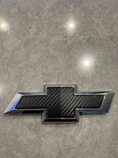 2015-2020 Chevy Tahoe Suburban Black Carbon Fiber REAR Tailgate Bowtie Emblem