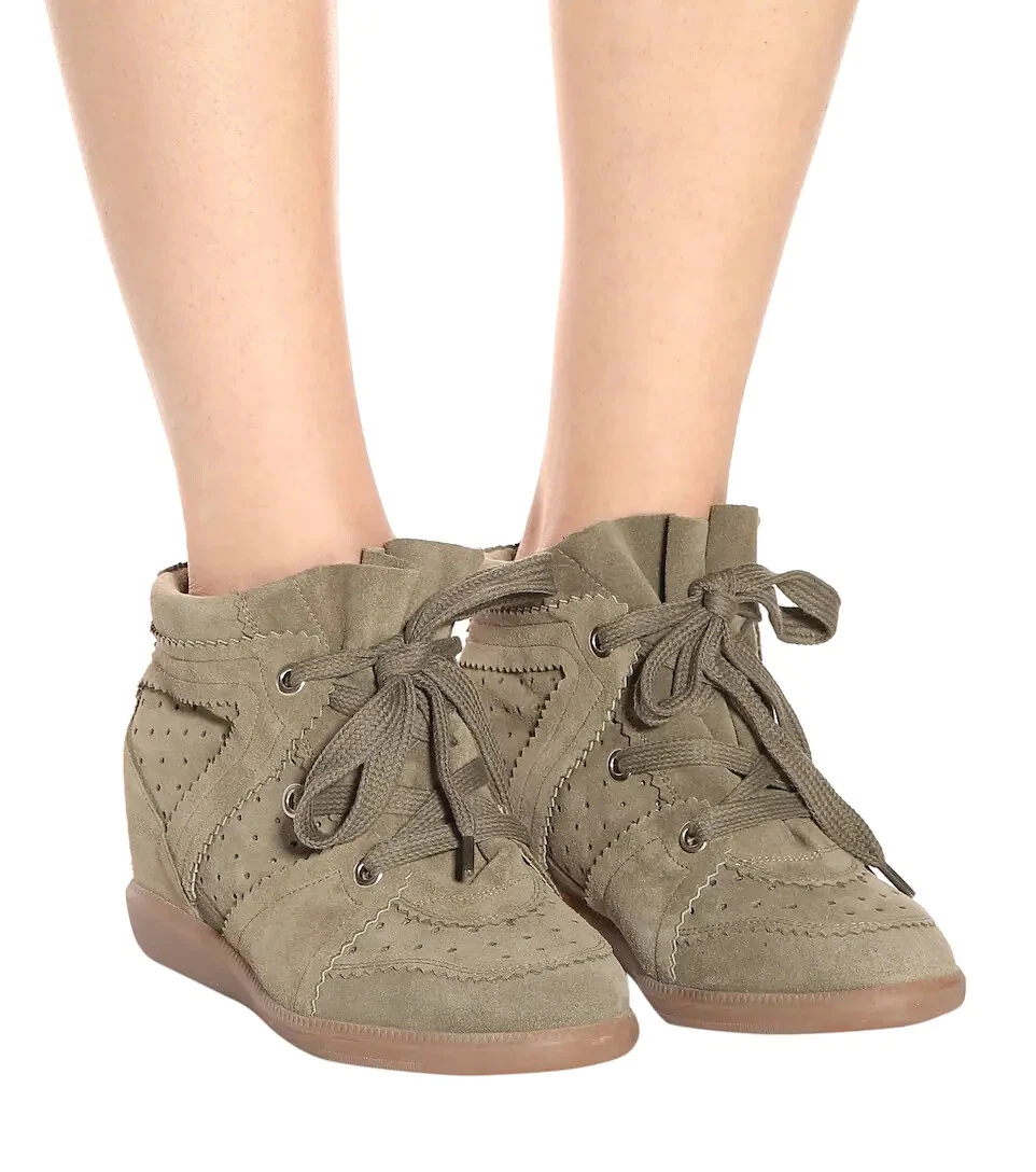 ISABEL MARANT Suede Wedge Sneakers in Taupe Size 41 $590 NWOB | eBay