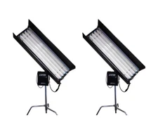 2Kits * 300W 4ft 4bank Kino Fluorescent Light + Ballast + Cable, Excludes Tubes
