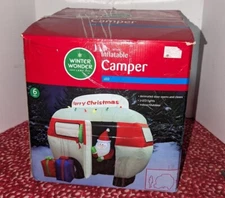 Winter Wonder Lane 6 ft Merry Christmas Camper Airblown Inflatable NIB