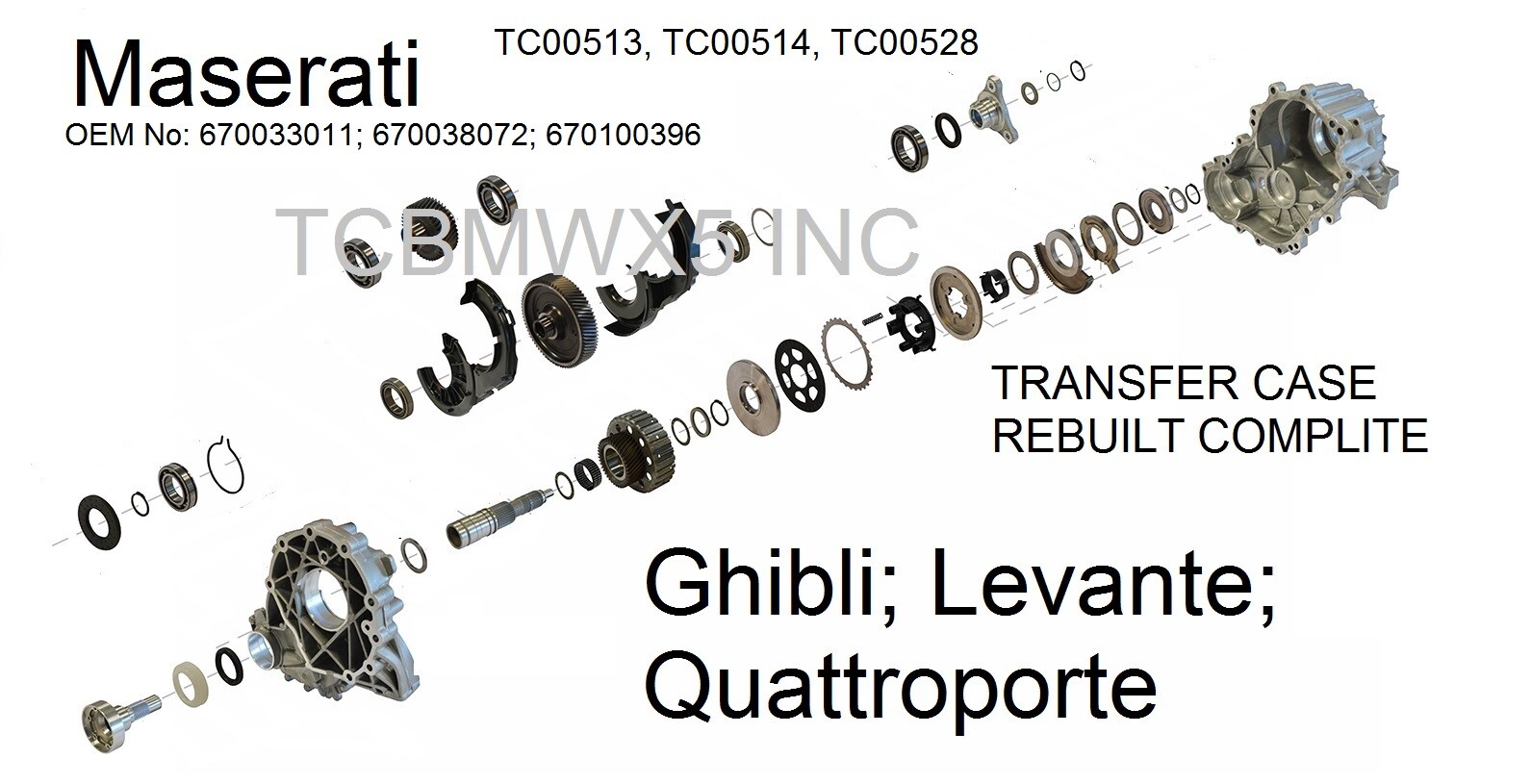   Maserati Transfer case   Quattroporte/Ghibli, Levante  