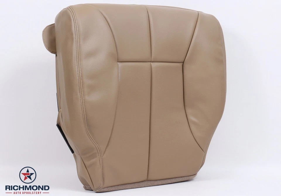 Para Dodge Ram 3500 SLT 2001 Laramie Quad - Cubierta de asiento de cuero inferior del conductor tostado Foto 2 de 4