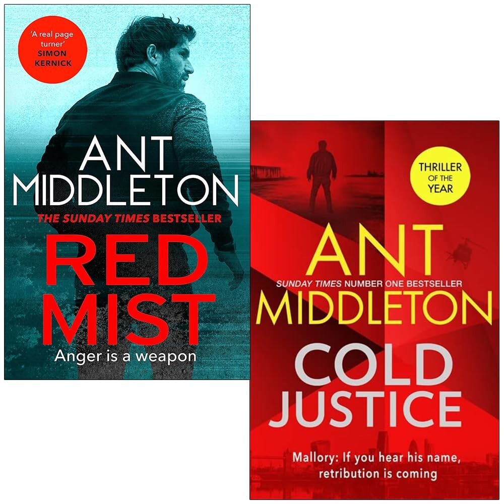 Ant Middleton Mallory book Series 2 Books Collection Set Cold Justice, Red Mist