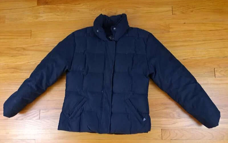 Dockers Full Zip Puffer Down Black Jacket Large