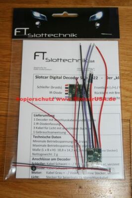 FT-Slottechnik, Mini Digital Decoder SCD 2022 for Fremdfahrzeuge Carrera Digital