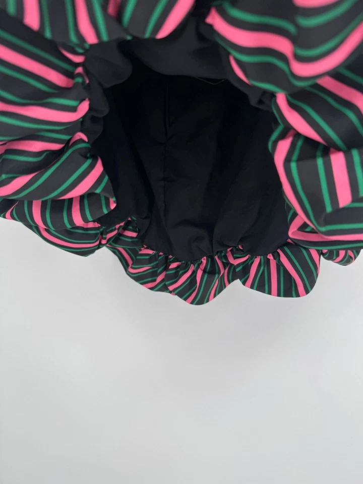 Target Wicked By Paul Tazewell 女式绿色粉红色条纹迷你泡泡裙 XL 码 — 第 4/4 张图片