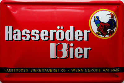 Blechschild Schild 20x30 cm Hasseröder Bier Brauerei Werbung vintage