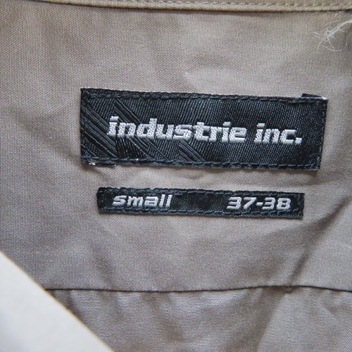 Industrie Shirt Mens Adult Size Small Brown Long Sleeve Button Up Casual - Picture 3 of 8