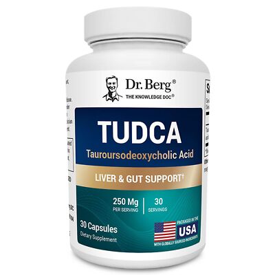 Dr. Berg TUDCA Supplement Tauroursodeoxycholic Acid - Powerful Formula for Li...