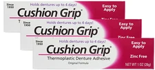 Cushion Grip Thermoplastic Denture Adhesive, Pack of 3