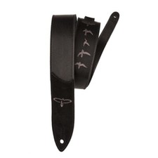 NEW PRS Bird Design Premium Leather 2" Guitar Strap, BLACK, ACC-3166