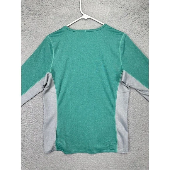 Футболка женская Patagonia большая средний вес капиленовая зеленая базовый слой спортивная футболка - Изображение 2 из 4